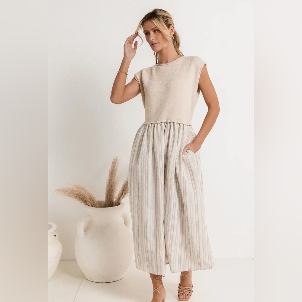 Bohme Contrast MIDI Dress